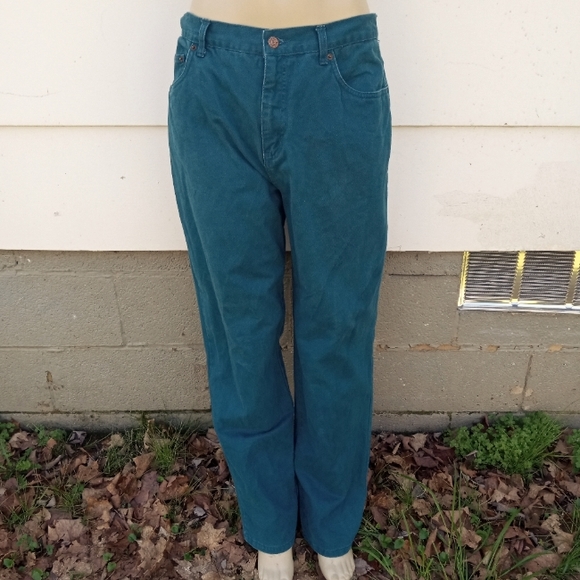 Vintage Dark Teal Jeans - Picture 1 of 5
